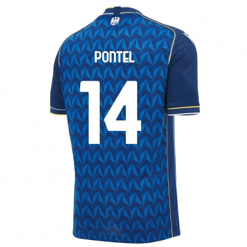 Danxen Hombre Camiseta Simone Pontel #14 Azul Real Blanco Azul 2ª Equipación 2026/27 La Camisa México
