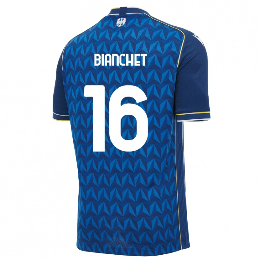 Danxen Hombre Camiseta Alessandro Bianchet #16 Azul Real Blanco Azul 2ª Equipación 2026/27 La Camisa México