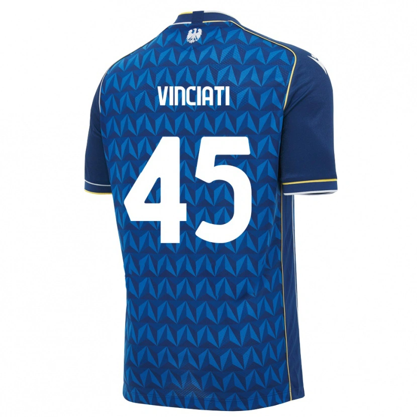 Danxen Hombre Camiseta Giulio Vinciati #45 Azul Real Blanco Azul 2ª Equipación 2026/27 La Camisa México