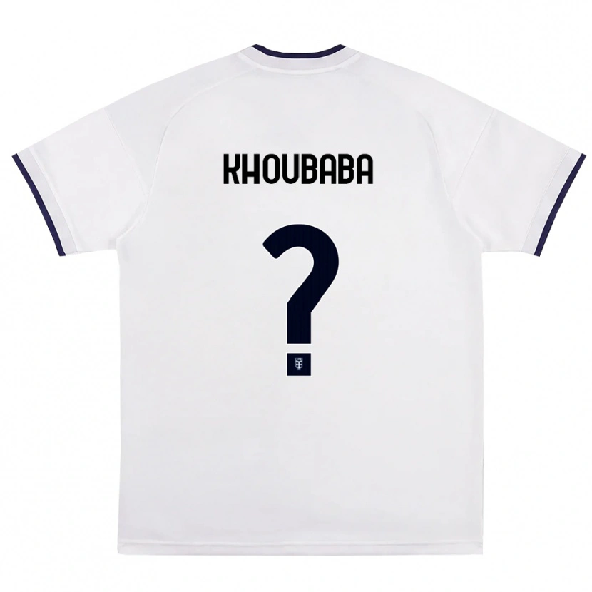 Danxen Hombre Camiseta Ilias Khoubaba #0 Blanco Rojo Azul Real 2ª Equipación 2026/27 La Camisa México