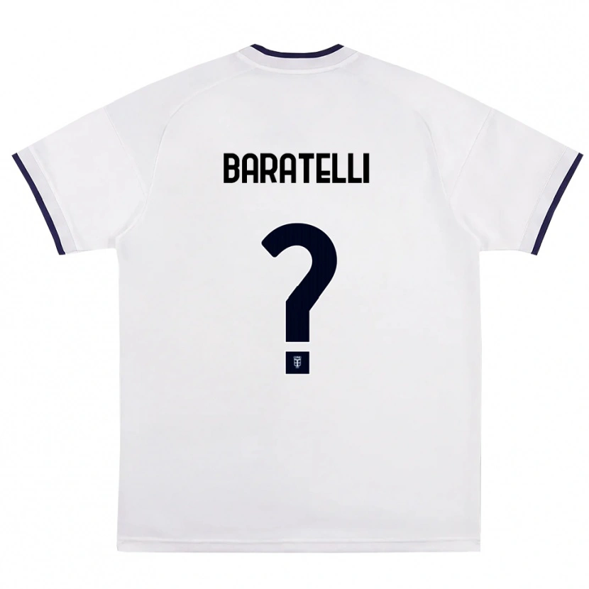 Danxen Hombre Camiseta Mattia Baratelli #0 Blanco Rojo Azul Real 2ª Equipación 2026/27 La Camisa México