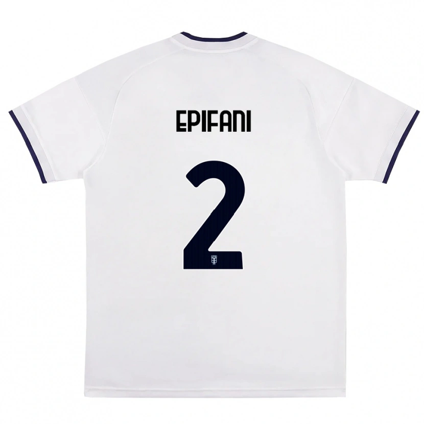 Danxen Hombre Camiseta Lorenzo Epifani #2 Blanco Rojo Azul Real 2ª Equipación 2026/27 La Camisa México