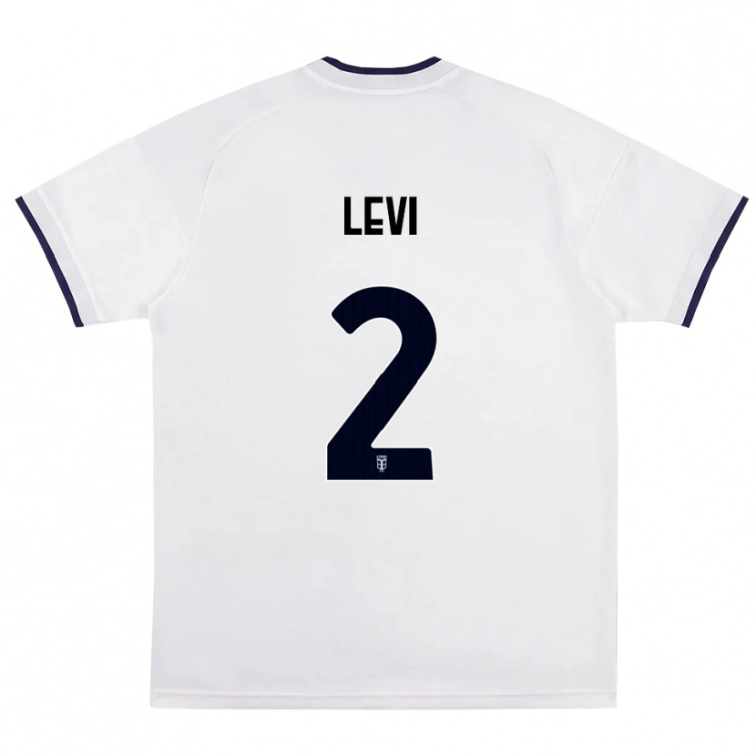 Danxen Hombre Camiseta Levente Bősze #2 Blanco Rojo Azul Real 2ª Equipación 2026/27 La Camisa México