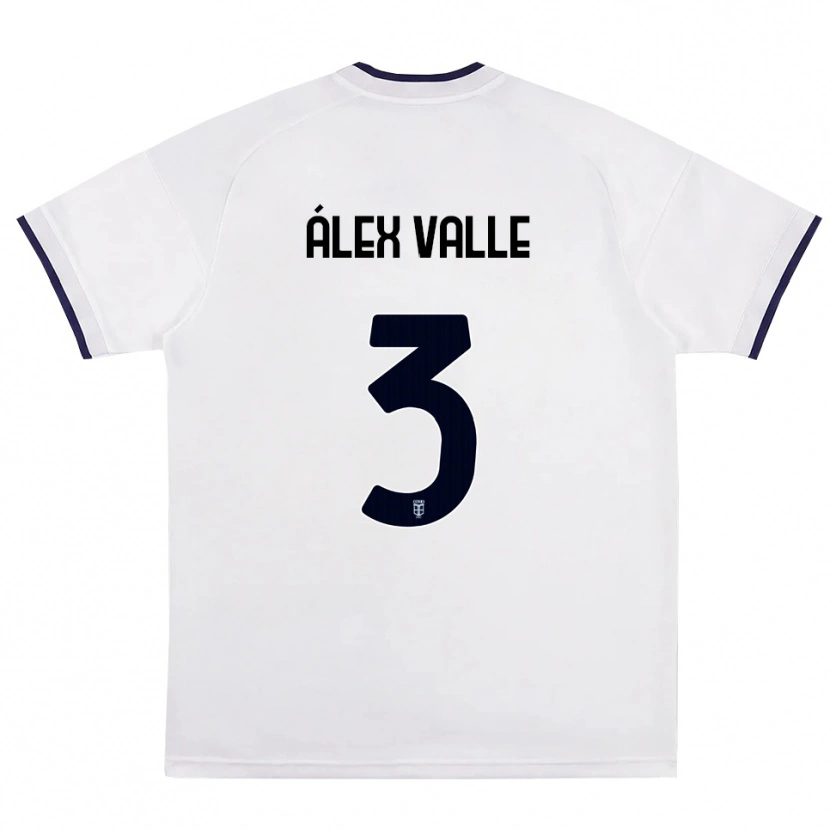 Danxen Hombre Camiseta Álex Valle #3 Blanco Rojo Azul Real 2ª Equipación 2026/27 La Camisa México