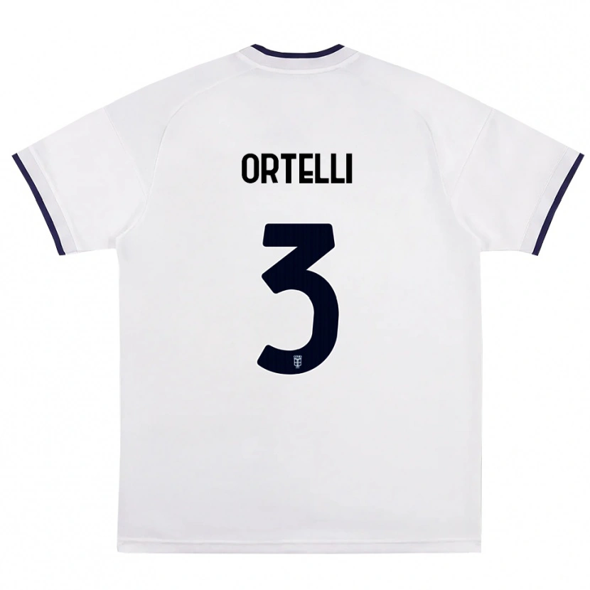 Danxen Hombre Camiseta Manuel Ortelli #3 Blanco Rojo Azul Real 2ª Equipación 2026/27 La Camisa México