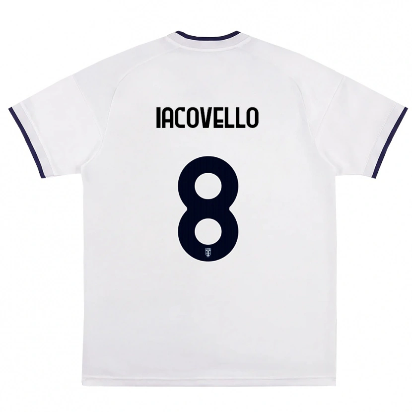 Danxen Hombre Camiseta Mattia Iacovello #8 Blanco Rojo Azul Real 2ª Equipación 2026/27 La Camisa México
