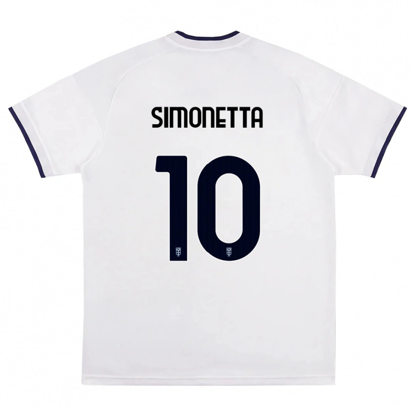Danxen Hombre Camiseta Jacopo Simonetta #10 Blanco Rojo Azul Real 2ª Equipación 2026/27 La Camisa México