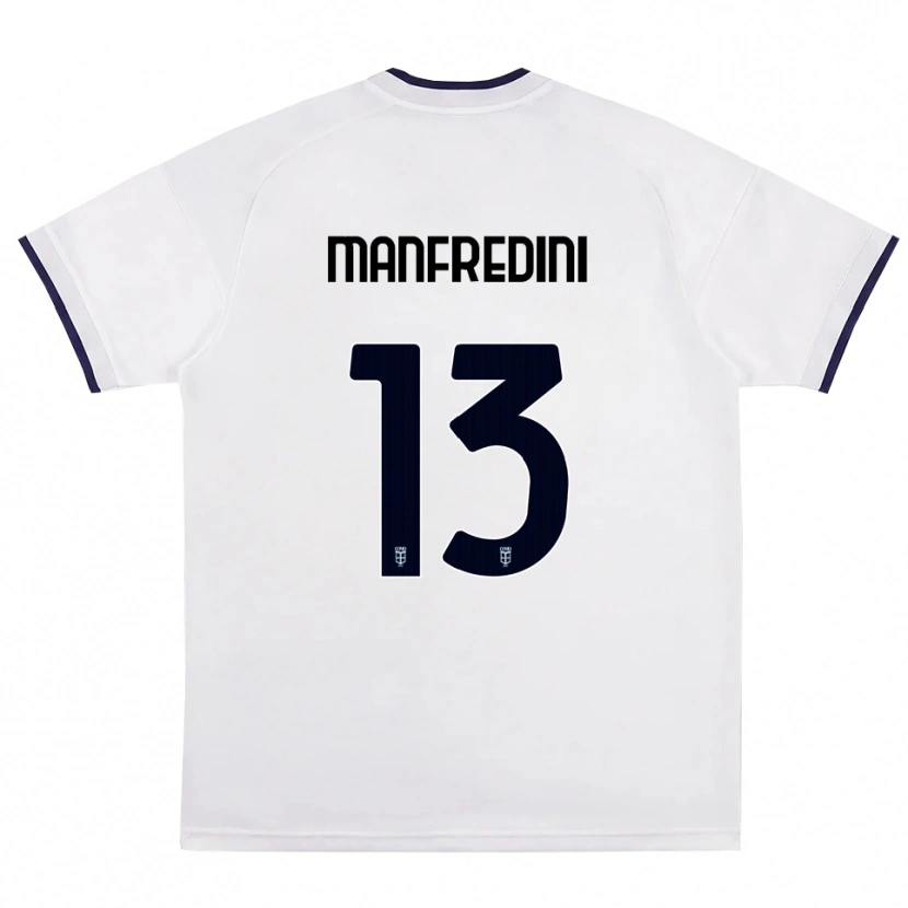 Danxen Hombre Camiseta Matteo Manfredini #13 Blanco Rojo Azul Real 2ª Equipación 2026/27 La Camisa México