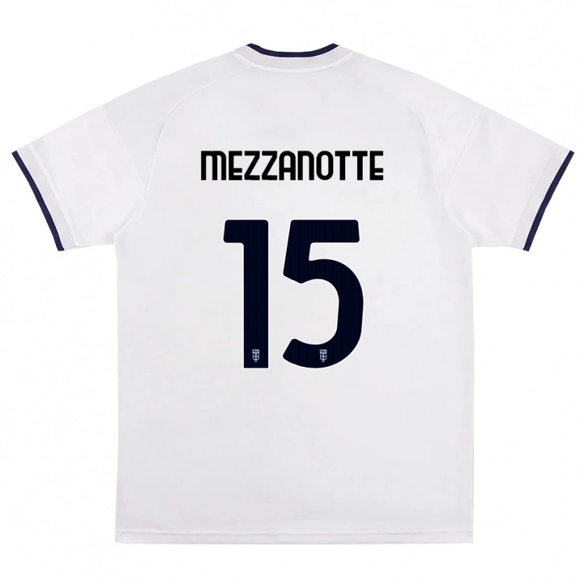 Danxen Hombre Camiseta Davide Mezzanotte #15 Blanco Rojo Azul Real 2ª Equipación 2026/27 La Camisa México
