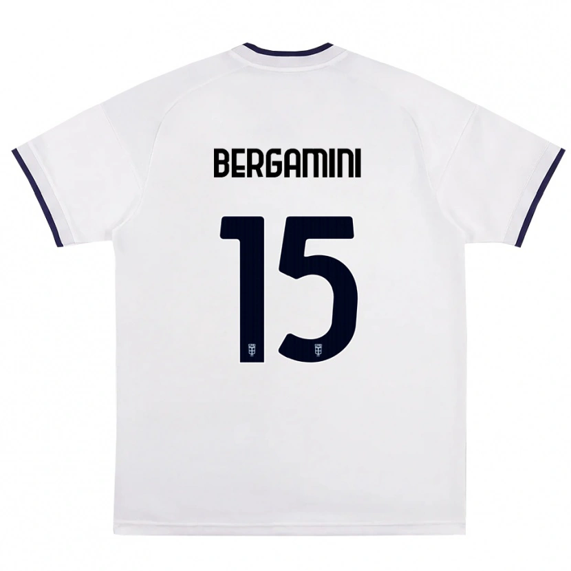 Danxen Hombre Camiseta Mattia Bergamini #15 Blanco Rojo Azul Real 2ª Equipación 2026/27 La Camisa México