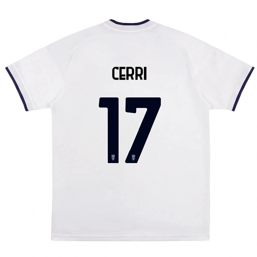 Danxen Hombre Camiseta Alberto Cerri #17 Blanco Rojo Azul Real 2ª Equipación 2026/27 La Camisa México
