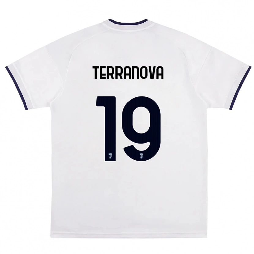 Danxen Hombre Camiseta Mattia Terranova #19 Blanco Rojo Azul Real 2ª Equipación 2026/27 La Camisa México