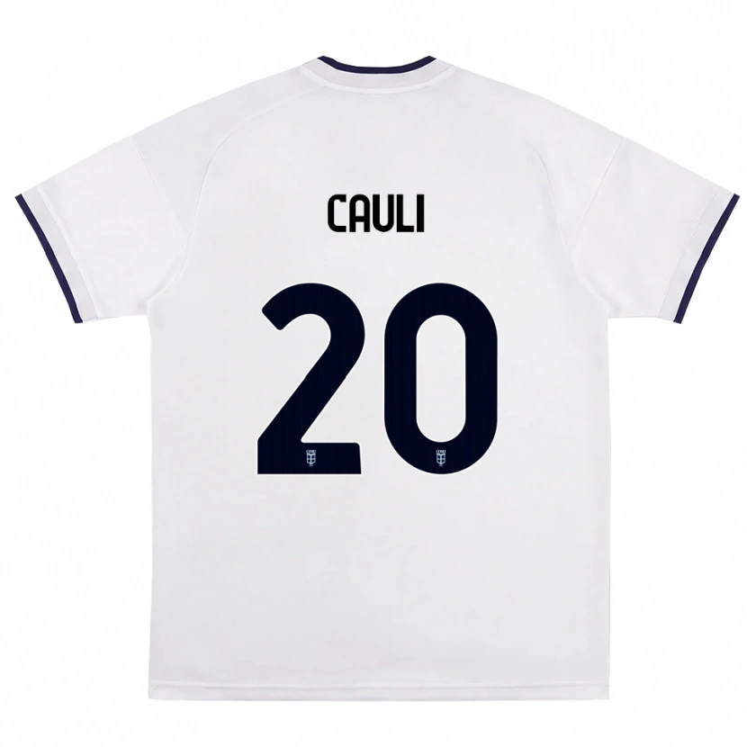 Danxen Hombre Camiseta Achille Cauli #20 Blanco Rojo Azul Real 2ª Equipación 2026/27 La Camisa México