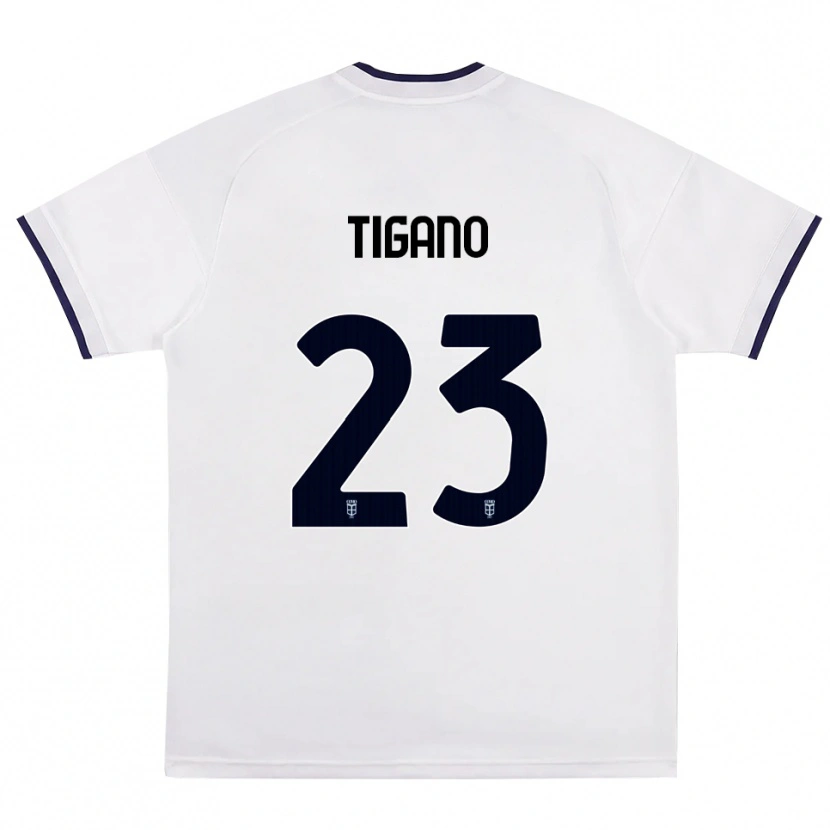 Danxen Hombre Camiseta Achille Tigano #23 Blanco Rojo Azul Real 2ª Equipación 2026/27 La Camisa México