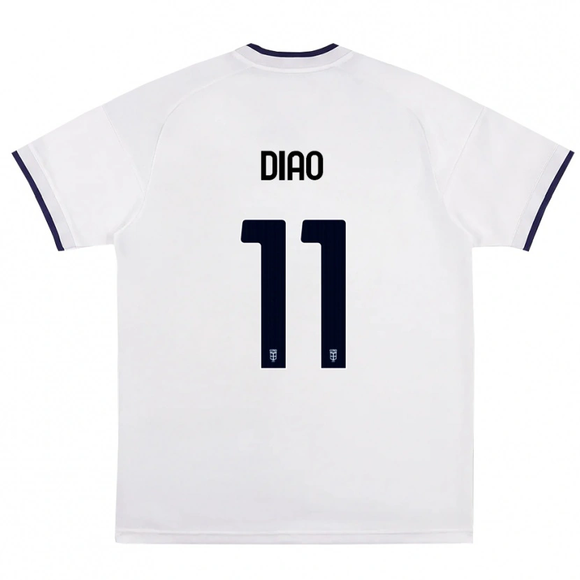 Danxen Hombre Camiseta Assane Diao #11 Blanco Rojo Azul Real 2ª Equipación 2026/27 La Camisa México