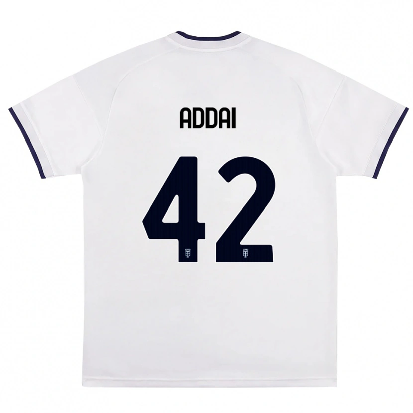 Danxen Hombre Camiseta Jayden Addai #42 Blanco Rojo Azul Real 2ª Equipación 2026/27 La Camisa México