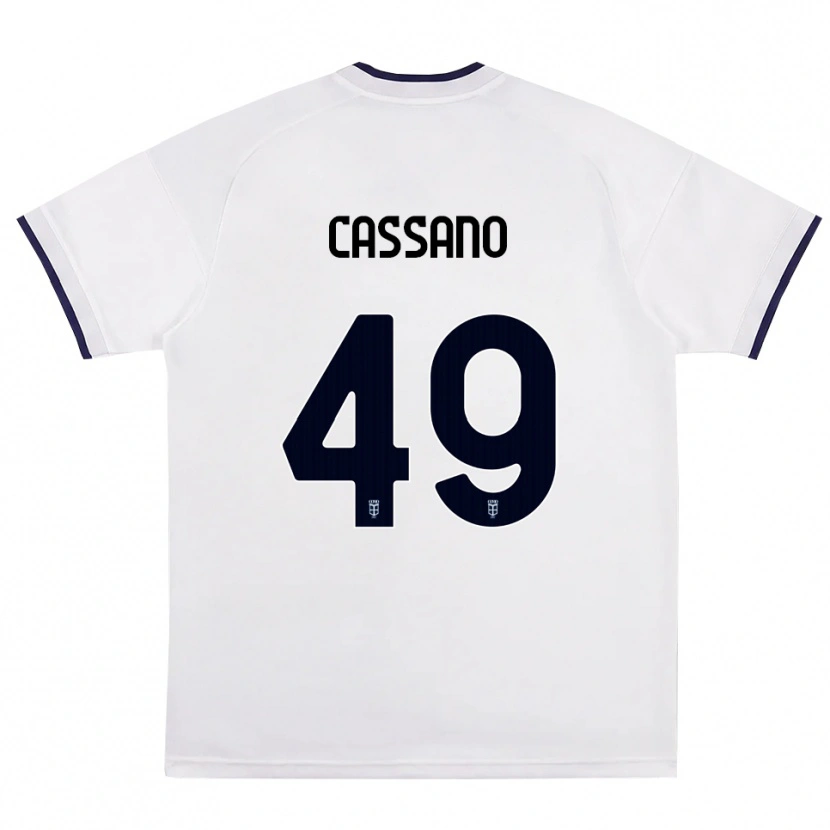 Danxen Hombre Camiseta Riccardo Cassano #49 Blanco Rojo Azul Real 2ª Equipación 2026/27 La Camisa México