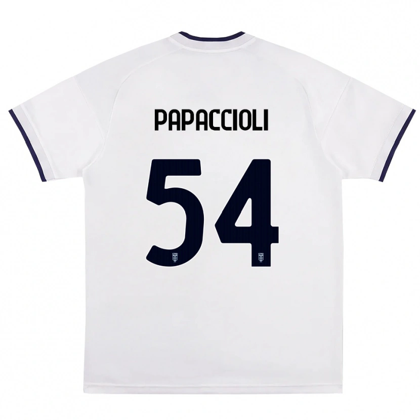 Danxen Hombre Camiseta Matteo Papaccioli #54 Blanco Rojo Azul Real 2ª Equipación 2026/27 La Camisa México