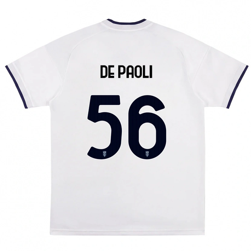 Danxen Hombre Camiseta Cristiano De Paoli #56 Blanco Rojo Azul Real 2ª Equipación 2026/27 La Camisa México