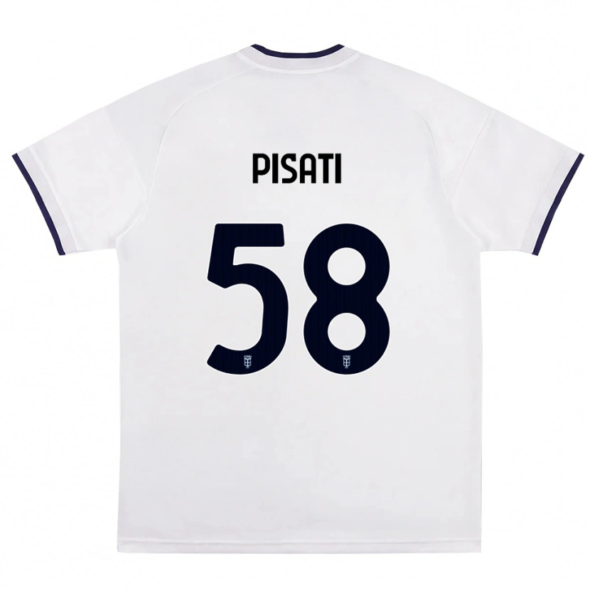 Danxen Hombre Camiseta Samuele Pisati #58 Blanco Rojo Azul Real 2ª Equipación 2026/27 La Camisa México
