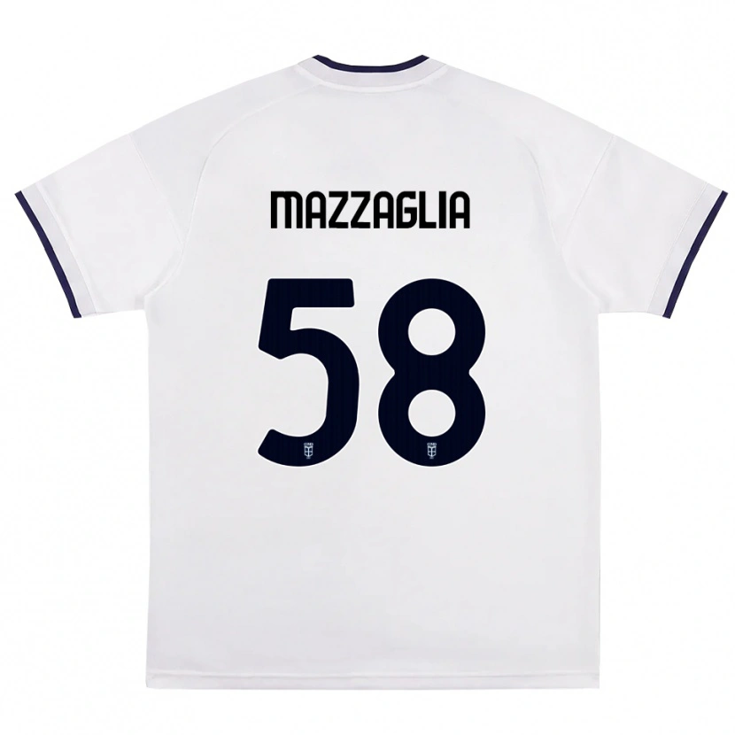 Danxen Hombre Camiseta Giuseppe Mazzaglia #58 Blanco Rojo Azul Real 2ª Equipación 2026/27 La Camisa México