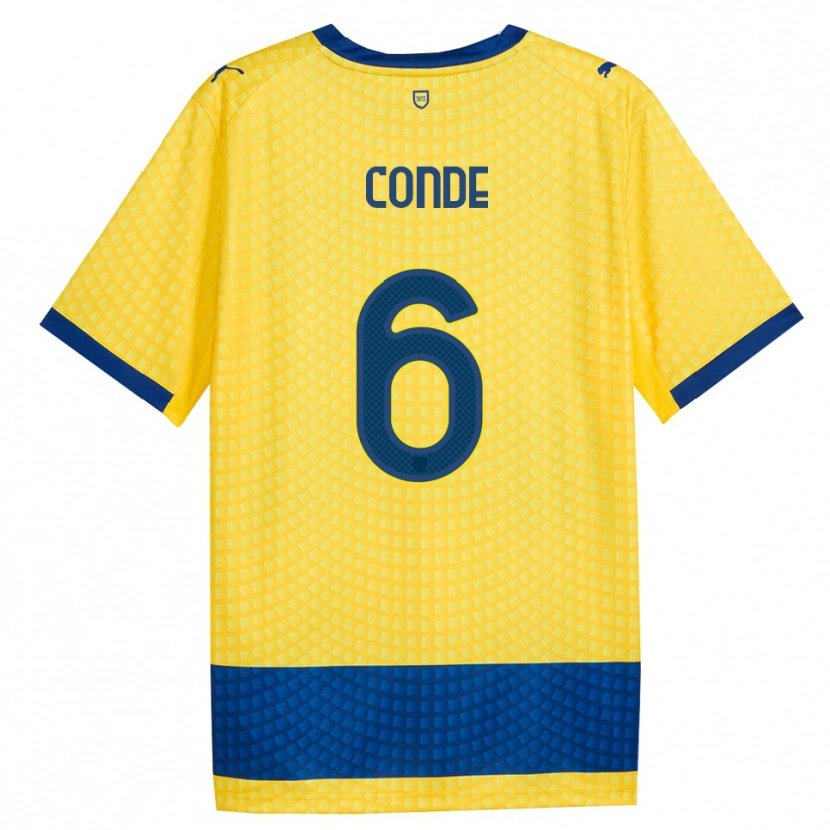 Danxen Hombre Camiseta Bernardo Conde #6 Amarillo Azul Negro 2ª Equipación 2026/27 La Camisa México