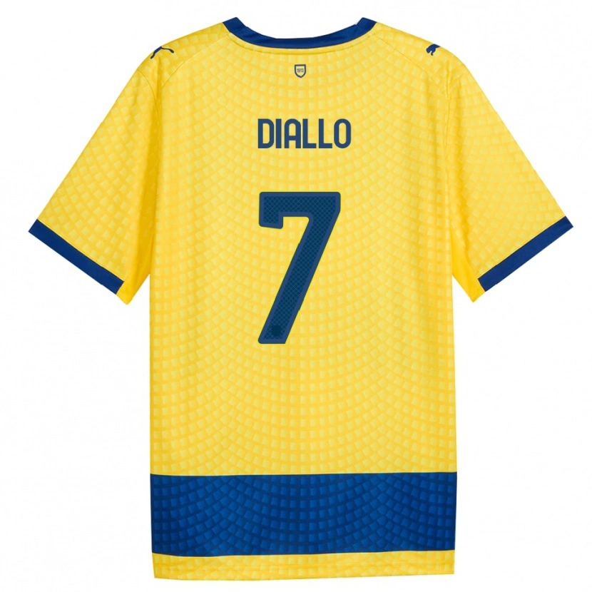 Danxen Hombre Camiseta Ousmane Diallo #7 Amarillo Azul Negro 2ª Equipación 2026/27 La Camisa México