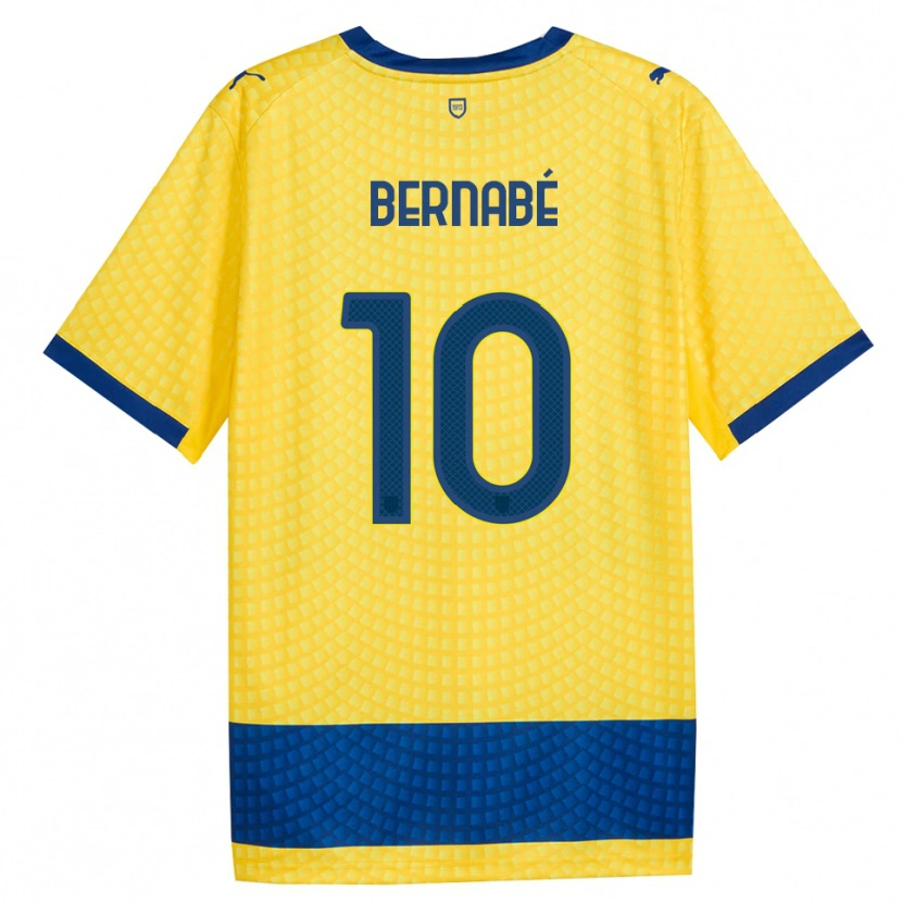 Danxen Hombre Camiseta Adrián Bernabé #10 Amarillo Azul Negro 2ª Equipación 2026/27 La Camisa México