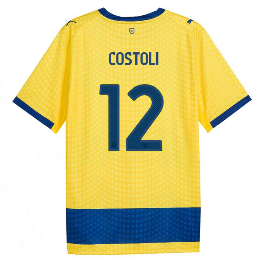 Danxen Hombre Camiseta Luca Costoli #12 Amarillo Azul Negro 2ª Equipación 2026/27 La Camisa México