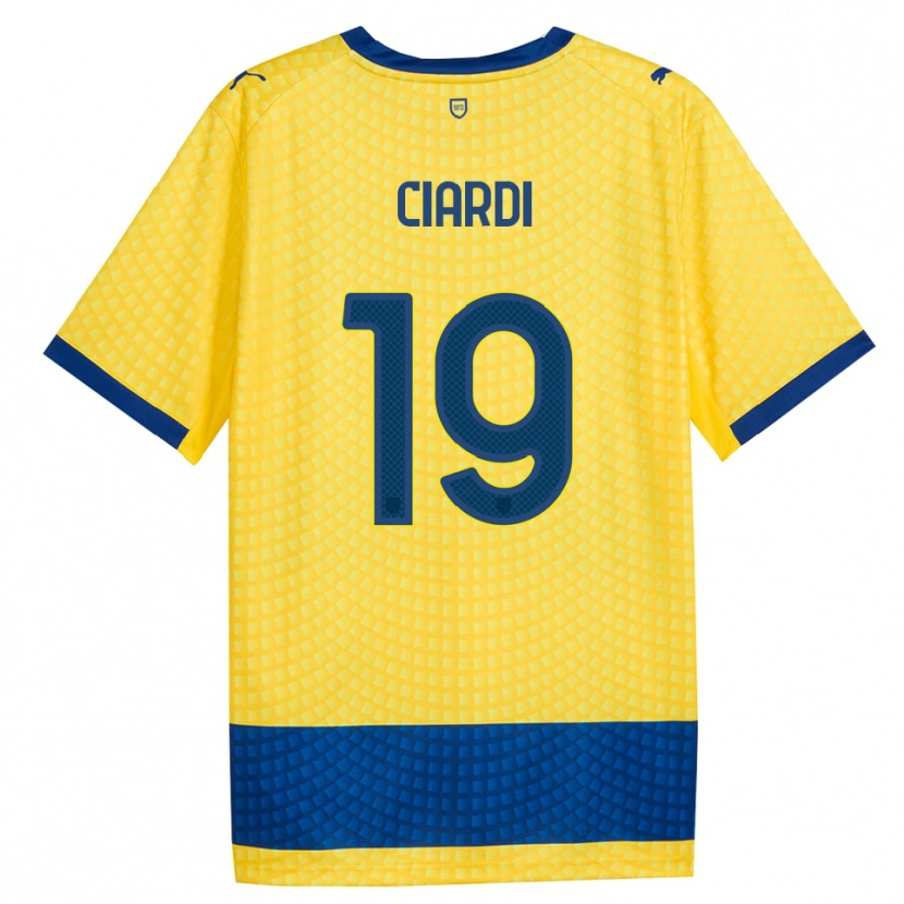 Danxen Hombre Camiseta Alessandro Ciardi #19 Amarillo Azul Negro 2ª Equipación 2026/27 La Camisa México