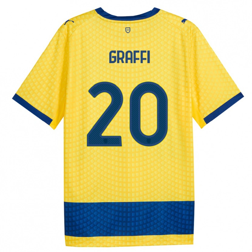 Danxen Hombre Camiseta Jacopo Graffi #20 Amarillo Azul Negro 2ª Equipación 2026/27 La Camisa México