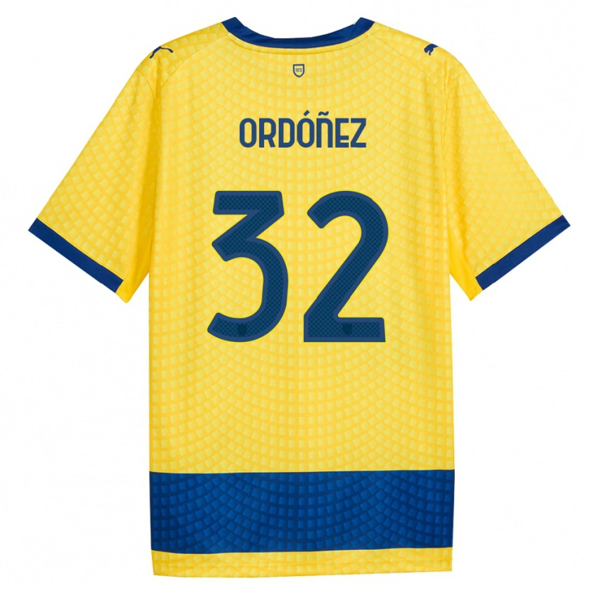 Danxen Hombre Camiseta Christian Ordóñez #32 Amarillo Azul Negro 2ª Equipación 2026/27 La Camisa México