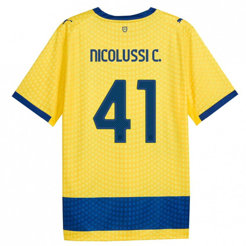 Danxen Hombre Camiseta Hans Nicolussi Caviglia #41 Amarillo Azul Negro 2ª Equipación 2026/27 La Camisa México