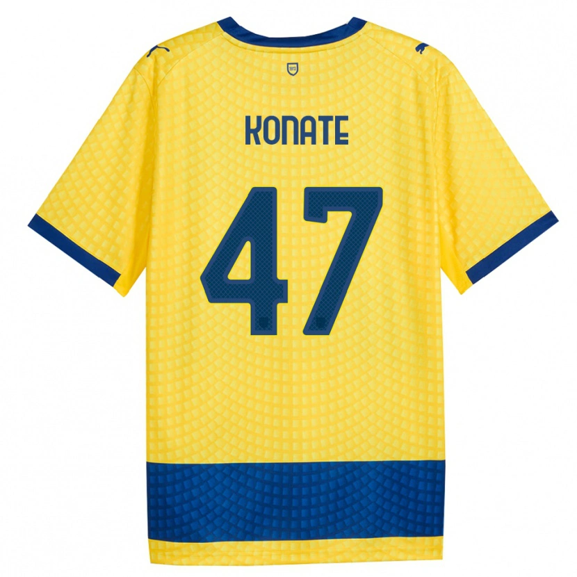 Danxen Hombre Camiseta Abdou-Salam Konate #47 Amarillo Azul Negro 2ª Equipación 2026/27 La Camisa México