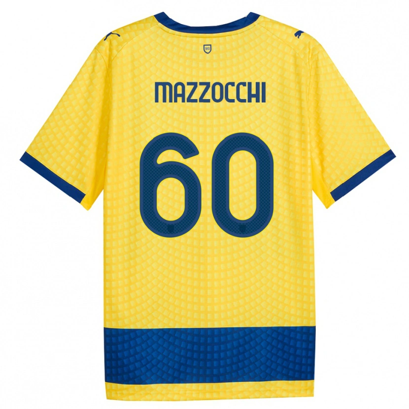 Danxen Hombre Camiseta Alessandro Mazzocchi #60 Amarillo Azul Negro 2ª Equipación 2026/27 La Camisa México
