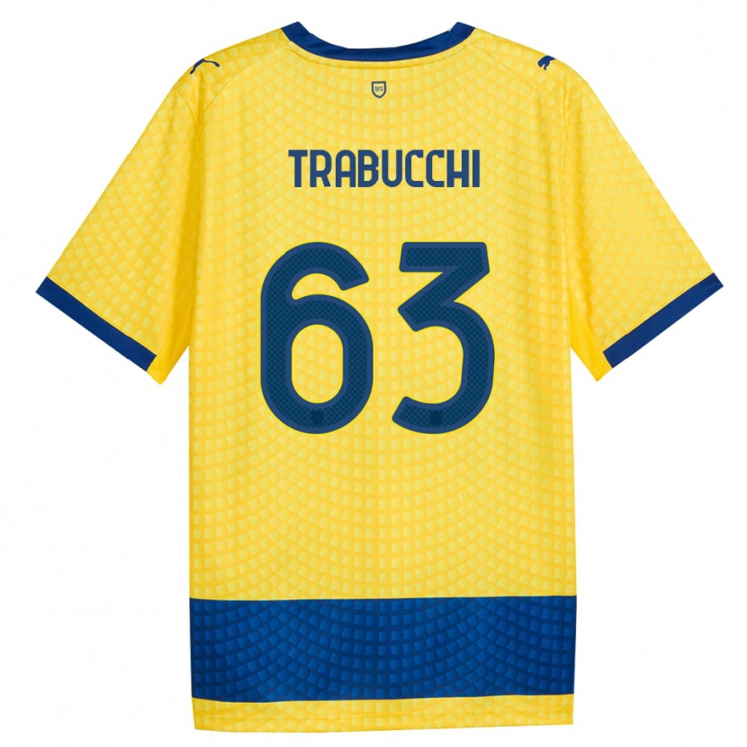 Danxen Hombre Camiseta Nicolas Trabucchi #63 Amarillo Azul Negro 2ª Equipación 2026/27 La Camisa México