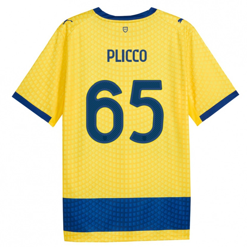 Danxen Hombre Camiseta Elia Plicco #65 Amarillo Azul Negro 2ª Equipación 2026/27 La Camisa México