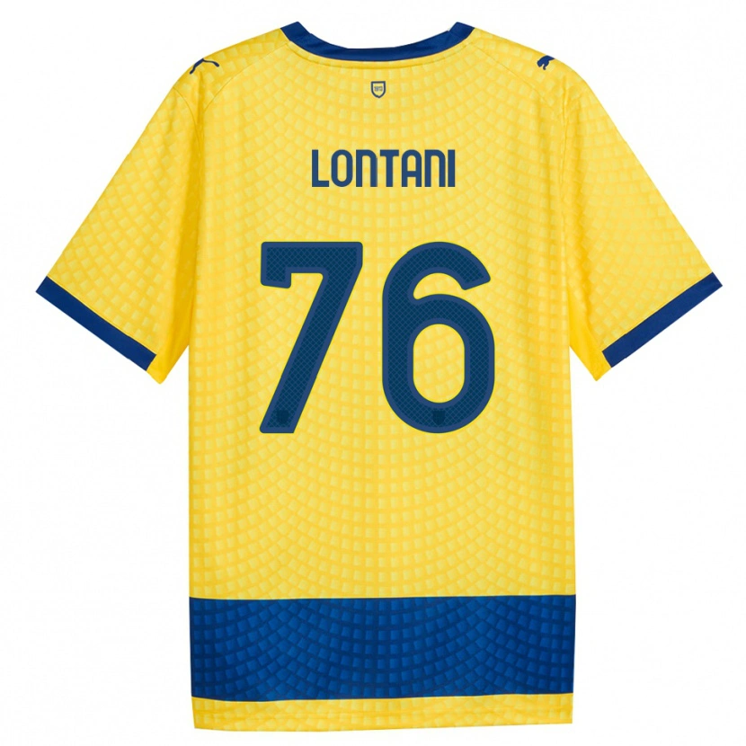 Danxen Hombre Camiseta Simone Lontani #76 Amarillo Azul Negro 2ª Equipación 2026/27 La Camisa México