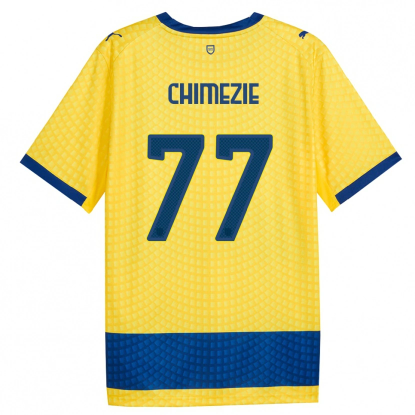 Danxen Hombre Camiseta Giorgio Chimezie #77 Amarillo Azul Negro 2ª Equipación 2026/27 La Camisa México