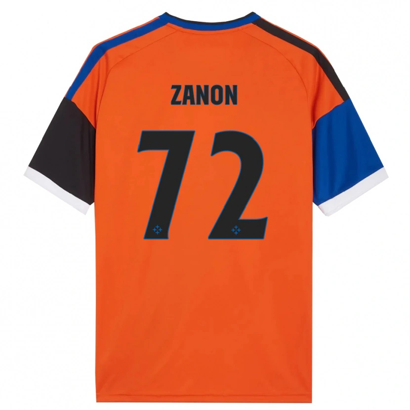 Danxen Hombre Camiseta Simone Zanon #72 Naranja Azul Negro Blanco 2ª Equipación 2026/27 La Camisa México