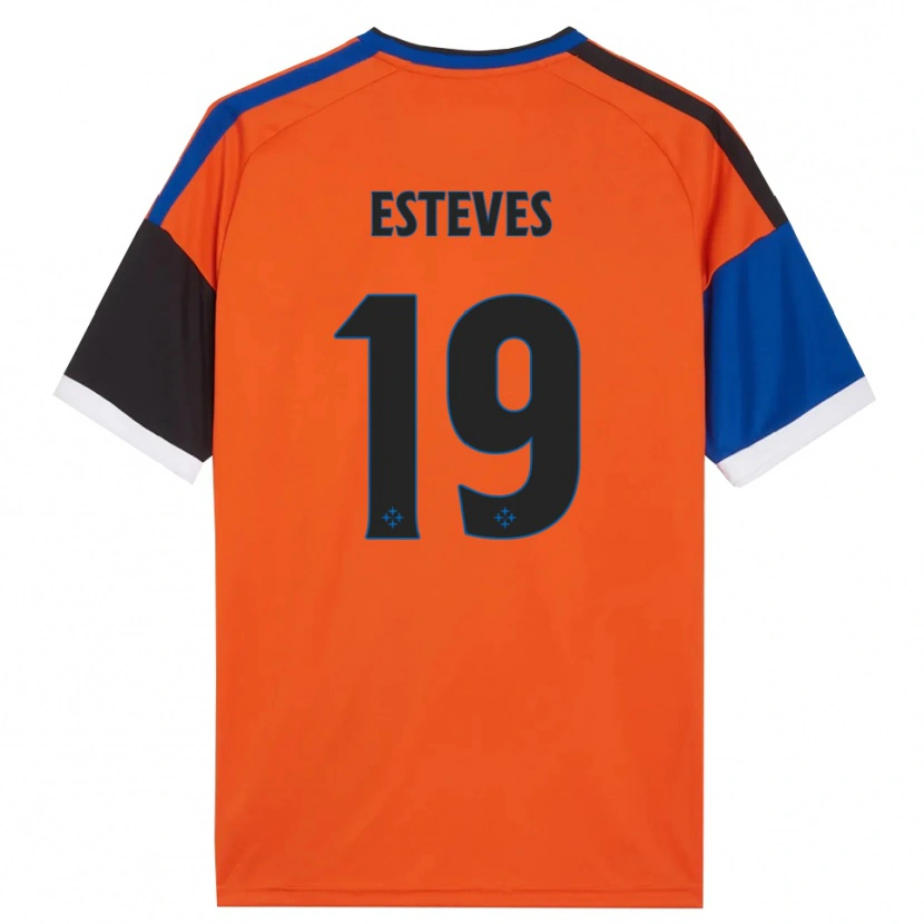Danxen Hombre Camiseta Tomás Esteves #19 Naranja Azul Negro Blanco 2ª Equipación 2026/27 La Camisa México