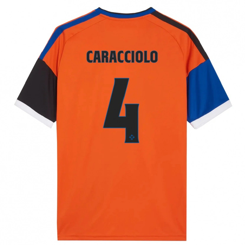 Danxen Hombre Camiseta Antonio Caracciolo #4 Naranja Azul Negro Blanco 2ª Equipación 2026/27 La Camisa México
