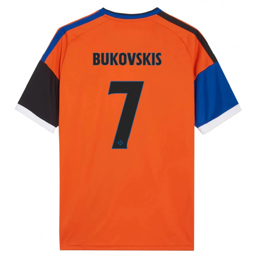 Danxen Hombre Camiseta Aleksejs Bukovskis #7 Naranja Azul Negro Blanco 2ª Equipación 2026/27 La Camisa México