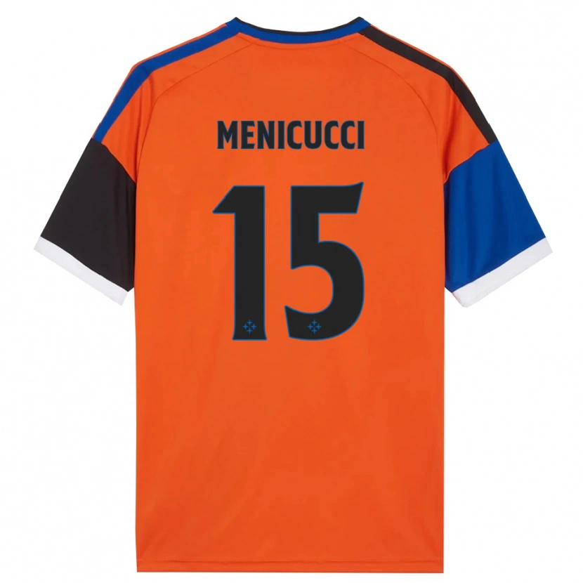 Danxen Hombre Camiseta Edoardo Menicucci #15 Naranja Azul Negro Blanco 2ª Equipación 2026/27 La Camisa México