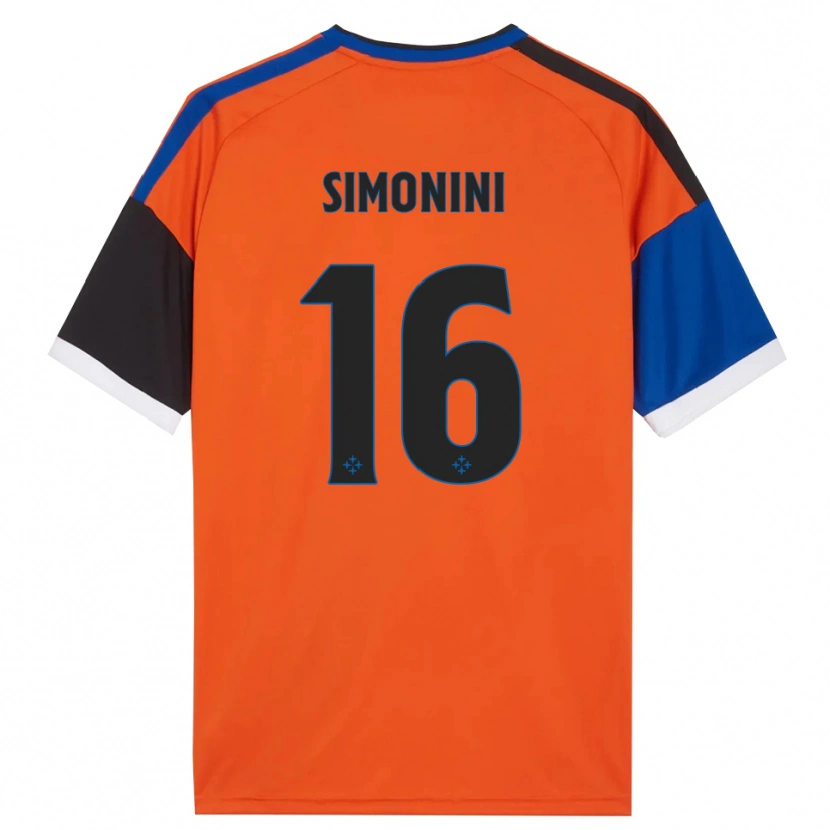 Danxen Hombre Camiseta Nicolò Simonini #16 Naranja Azul Negro Blanco 2ª Equipación 2026/27 La Camisa México