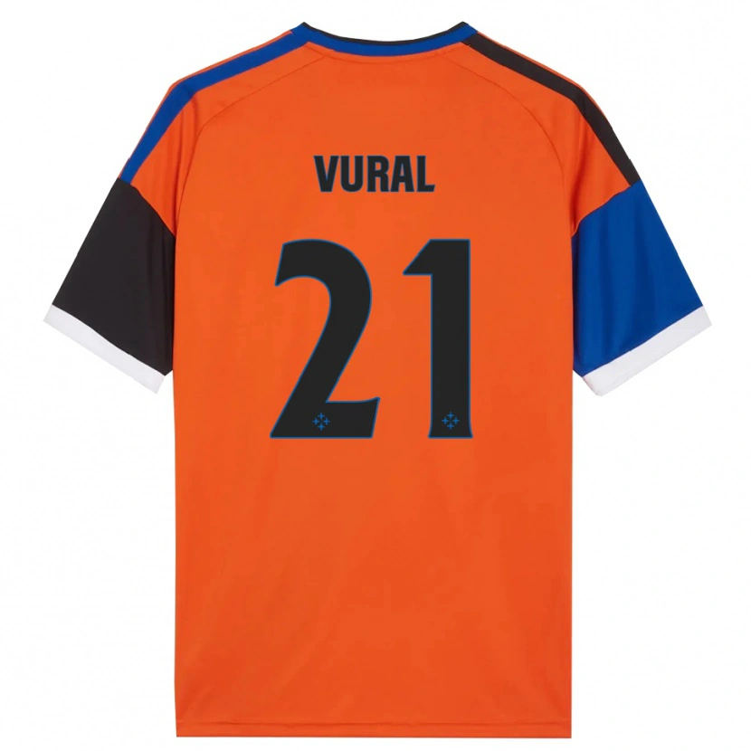Danxen Hombre Camiseta İsak Vural #21 Naranja Azul Negro Blanco 2ª Equipación 2026/27 La Camisa México