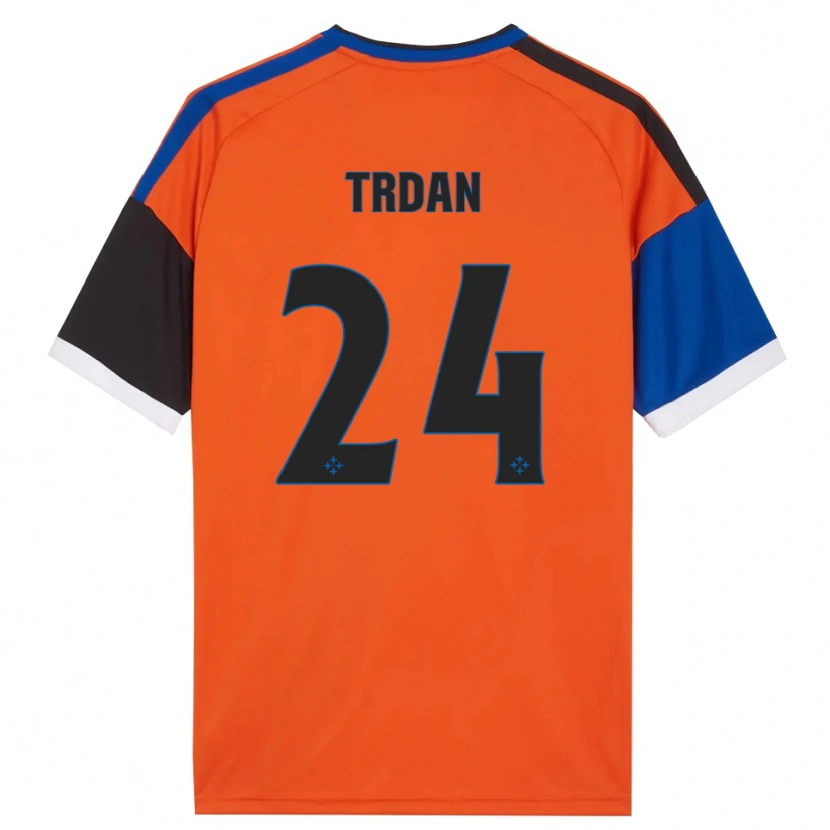 Danxen Hombre Camiseta Miha Trdan #24 Naranja Azul Negro Blanco 2ª Equipación 2026/27 La Camisa México