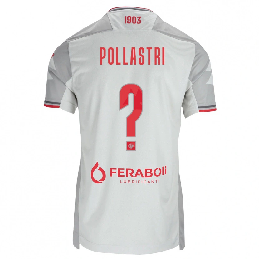 Danxen Hombre Camiseta Luca Pollastri #0 Gris Blanco Rojo 2ª Equipación 2026/27 La Camisa México