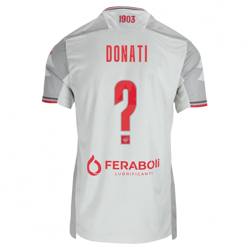 Danxen Hombre Camiseta Pietro Donati #0 Gris Blanco Rojo 2ª Equipación 2026/27 La Camisa México