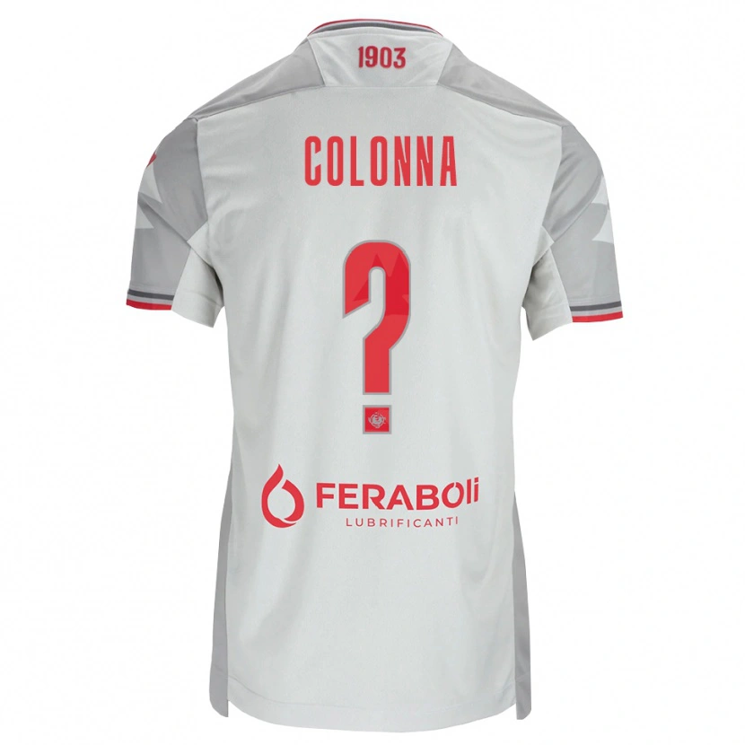 Danxen Hombre Camiseta Alessandro Colonna #0 Gris Blanco Rojo 2ª Equipación 2026/27 La Camisa México